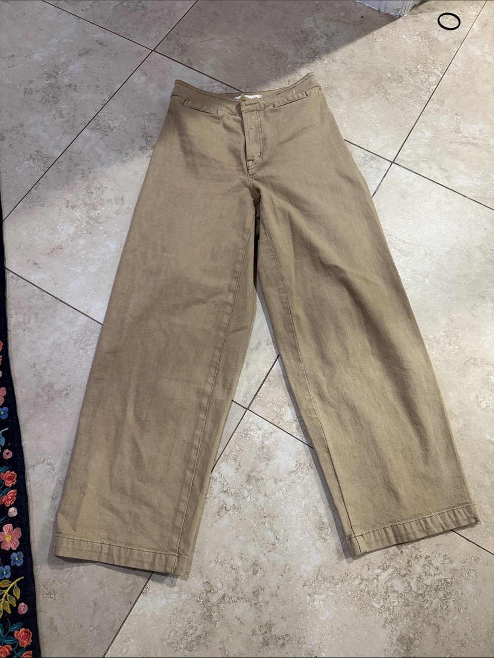 Madewell women Wide-Leg Chinos in Khakiy stretch